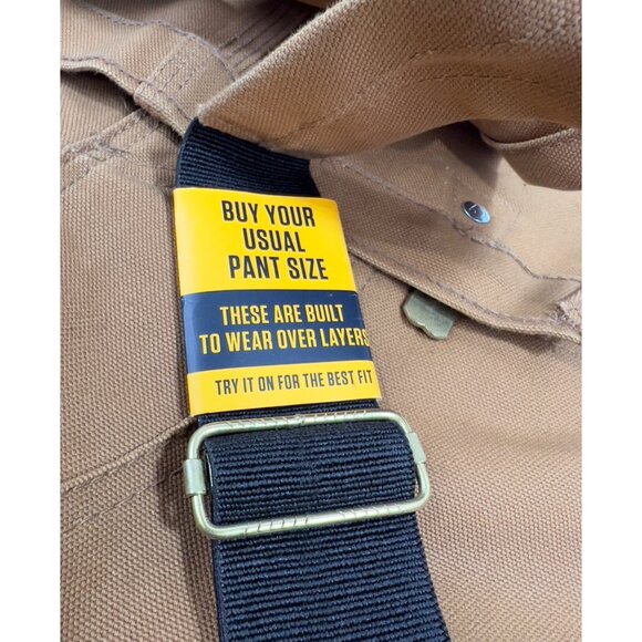 Carhartt Brown Duck Insulared Bib Overall  Men’s Sz. XXL 2XL New OR4393-M - Picture 6 of 10